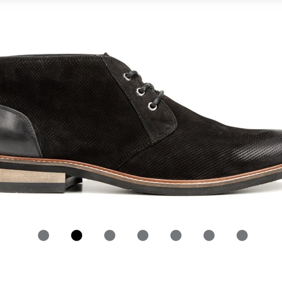 NWT Dr. Scholls Black Leather Lace Chukka Boots - Picture 8 of 13